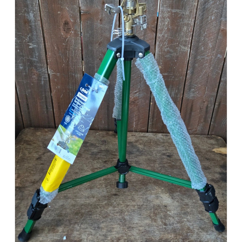 Orbit Brass Impact Sprinkler on Tripod Base Adjustable Broken Arm #89711